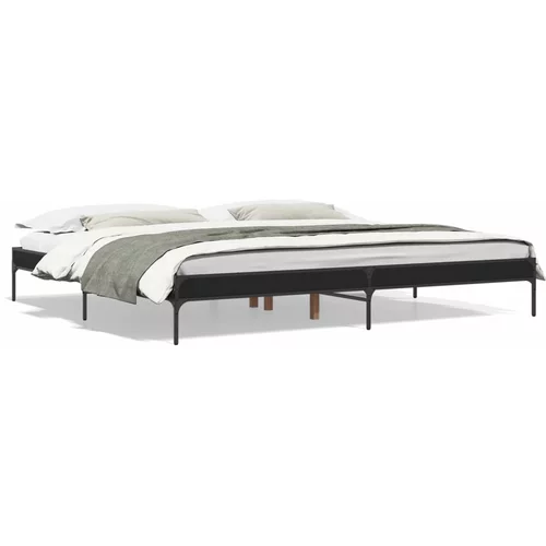 vidaXL Okvir za krevet crni 180 x 200 cm konstruirano drvo i metal