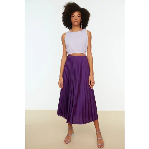 Trendyol Lilac Pleated Knitted Singlet
