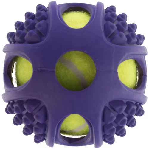 zooplus Igračka za pse gumena teniska lopta 2u1 - 1 komad Ø 6 cm
