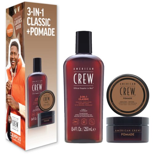 American Crew holiday Duo Set (3u1 Classic 250ml, Pomade 50g) Slike