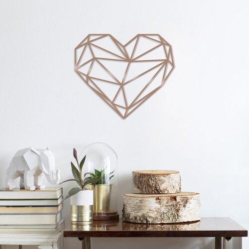 Wallity Zidna dekoracija Heart, 47x40 cm, 1.5 mm, Bakarne boje Slike