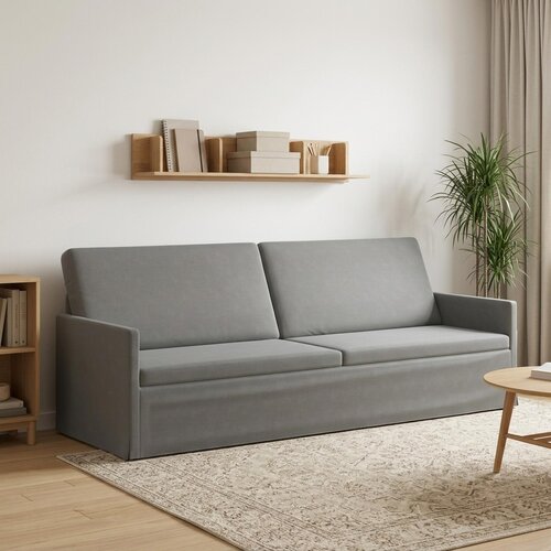 SOFA za 3 osobe Tamnosiva 220 x 81 x 82 cm Baršun Cene