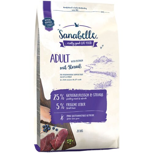 Sanabelle 2 x 2 kg v mešanem pakiranju - Adult s postrvjo & noj Cene
