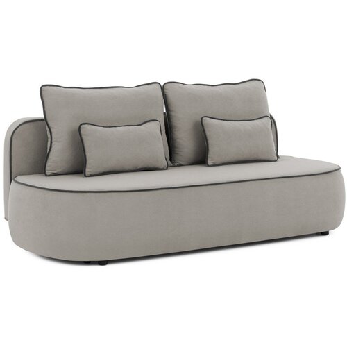 Ropez Crna/siva bar&amp;scaron;unasti sklopiva/s prostorom za odlaganje sofa 210 cm Saga &amp;ndash; Slike