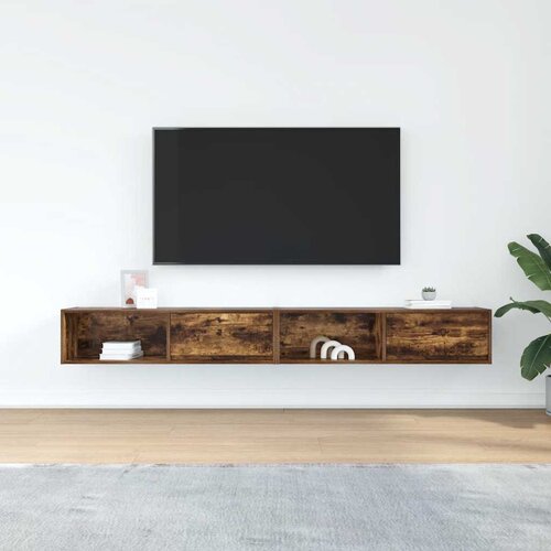  ormarići 2 kom boja dimljenog hrasta 100x31x25,5 cm drveni Slike