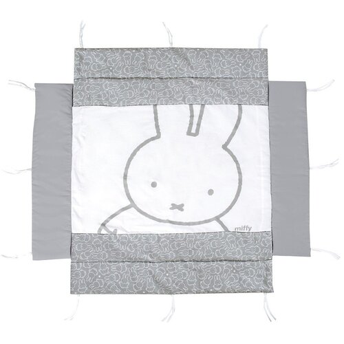 Roba Bijela/siva ograda za dječji krevet od mje&amp;scaron;avine pamuka 96 cm Miffy &amp;ndash; Slike