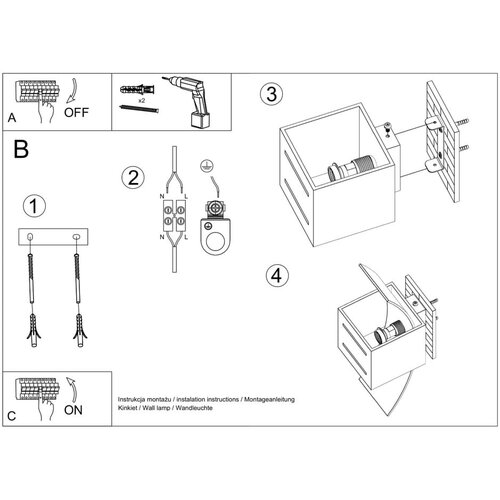 Nice Lamps Crna zidna lampa Carlo &amp;ndash; Slike