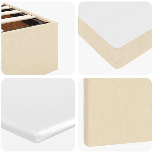vidaXL Otomanski krevet s madracem krem 140x200 cm tkanine Cene