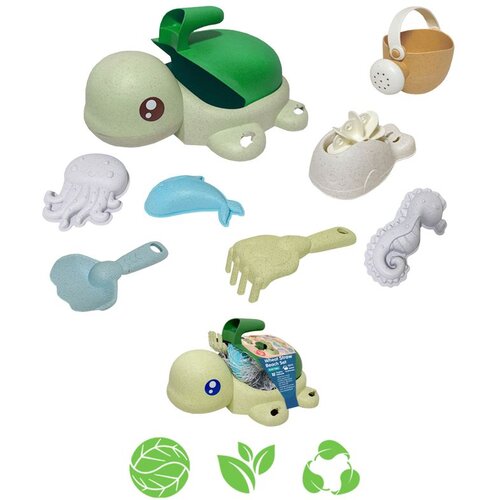 Woopie green 2u1 set za pijesak i kadu green turtle 8 kom. biorazgradiv organski materijal Cijene