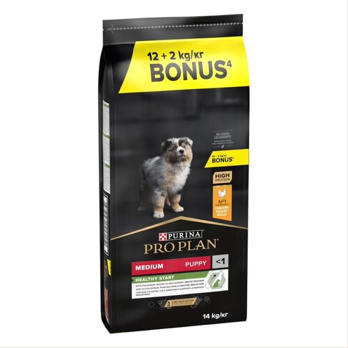 Pro Plan 14 kg + 2/2,5 kg besplatno! veliko pakiranje - Medium Puppy Healthy Start (12 + 2 kg) Slike