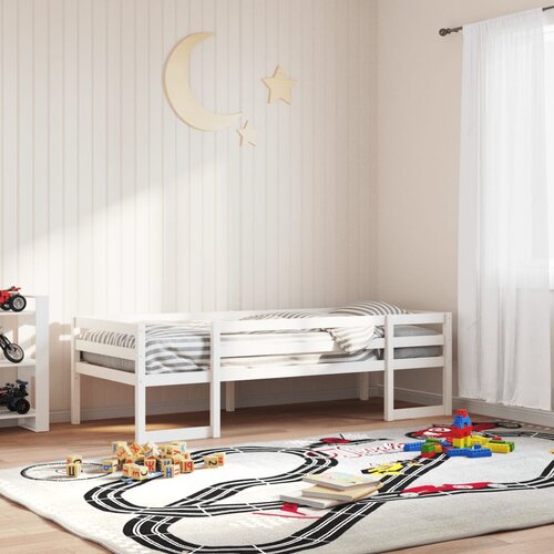  Okvir za dječji krevet bijeli 90 x 200 cm od masivne borovine Slike