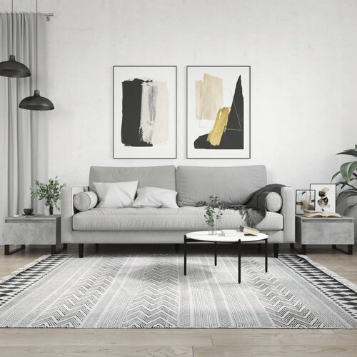 VidaXL Klubska mizica 2 kosa betonsko siva 50x46x35 cm inženirski les Slike