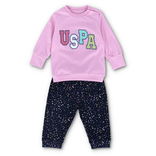 U.S. Polo Assn. Komplet za bebe roze Slike