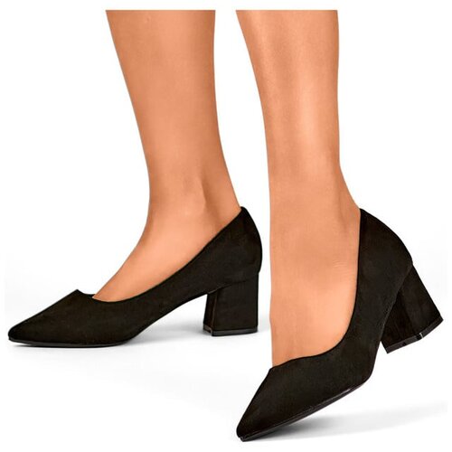 Primohurt Suede low-heeled pumps, classic black women&amp;#039;s high-heeled pumps Slike