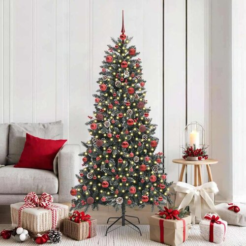 vidaXL Umestno božično drevo med 300 LED Zelena 99 x 99 x 180 cm Cene