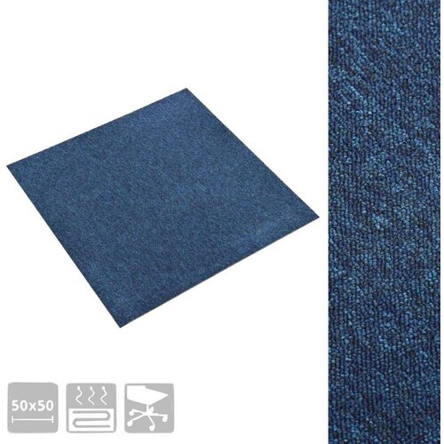  Tepih 20 pcs Tamno plava 50 x 50 cm 100% Polipropilen - Tamno plava Slike