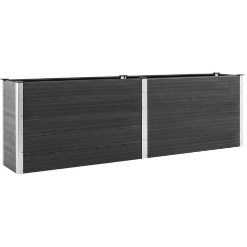 vidaXL Visoka greda 200x100x91 cm WPC siva Cene