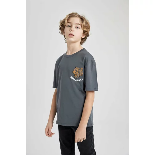Defacto Boy Oversize Fit Printed Short Sleeve T-Shirt