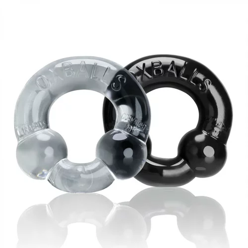 Oxballs komplet prstenova za penis ultraballs, crni i proziran
