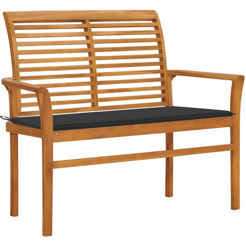 vidaXL vrtna klop z antracitno blazino 112 cm trdna tikovina Cene