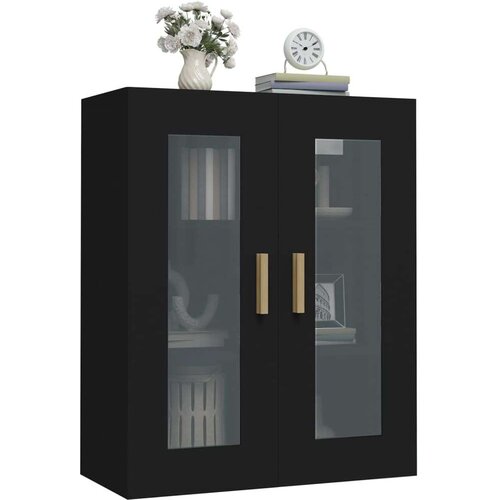 VidaXL Viseći zidni ormarić crni 69,5 x 34 x 90 cm Slike
