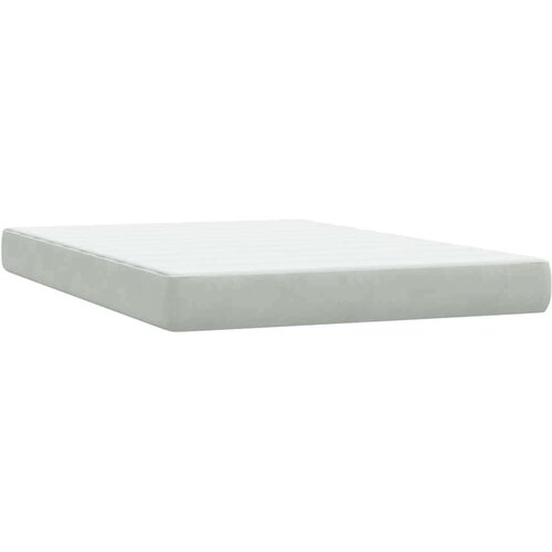vidaXL Krevet s oprugama i madracem svjetlosivi 160x220 cm baršunasti Cene
