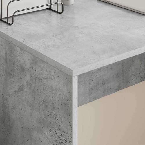  Stol Betonski sivi 109 x 50 x 78 cm Konstruirano drvo Slike