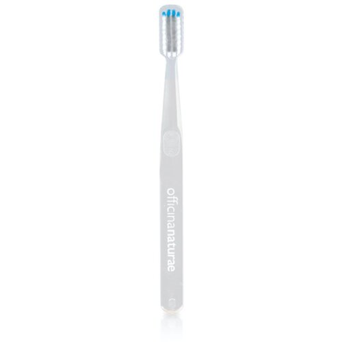 Officina Naturae održiva dječja četkica za zube sa srebrnim čekinjama - Light Blue Slike