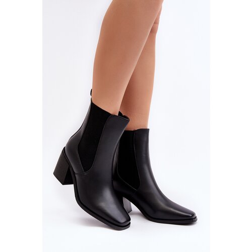 Kesi Women's high-heeled ankle boots, black Creazza Slike