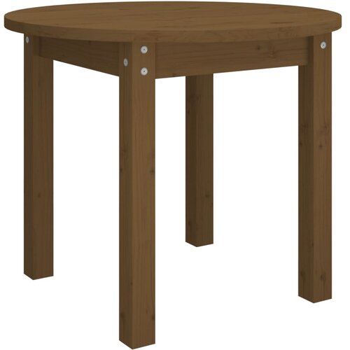 Maison Chic Klubska mizica - kavna mizica - Nizka mizica medeno rjava Ø 55x45 cm trdna borovina, (21754148) Cene