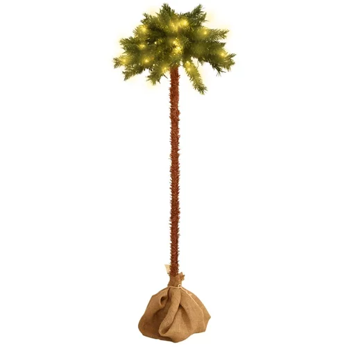 vidaXL Umetna palma z LED diodami 120 cm