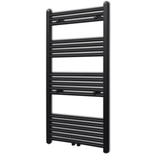 vidaXL Kopalniški cevni radiator za centralno ogrevanje raven 600x1160 mm črn, (21089251) Cene