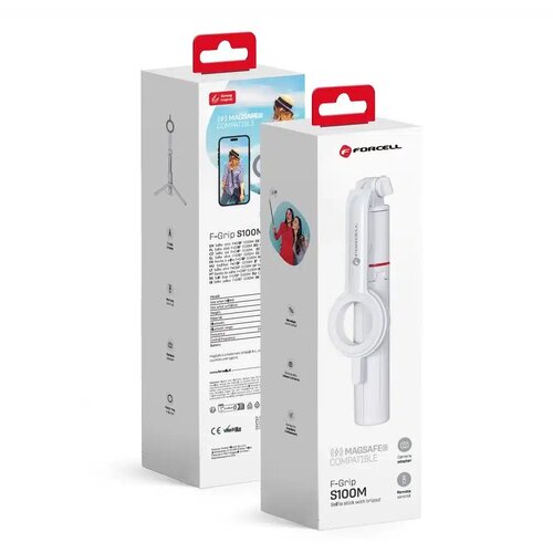 forcell F-GRIP MagSelfie S100M selfie stick s bežičnim daljinskim upravljačem - bijeli Cene