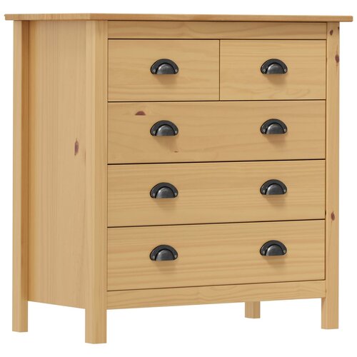 vidaXL Komoda Hill 79 x 40 x 80 cm od masivne borovine - Smeđa 79 x 40 x 80 cm 1 Cene