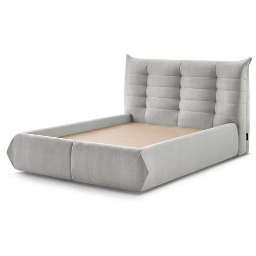Bobochic Paris Svijetlo sivi tapecirani bračni krevet s prostorom za odlaganje s podnicom 180x200 cm Clothilde – Cijene
