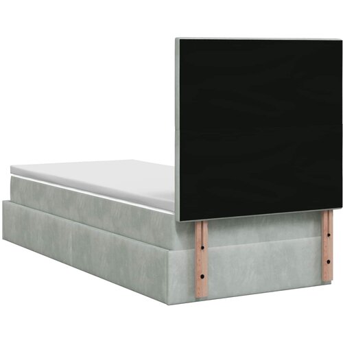  Krevet od pjene s madracem i LED-om Svjetlosiva 100 x 200 cm Slike