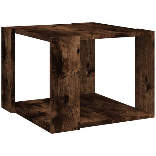 Maison Chic Klubska mizica - kavna mizica - Nizka mizica dimljeni hrast 40x40x30 cm konstruiran les, (21754688) Cene