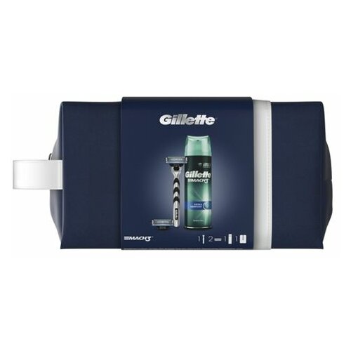 Gillette set xmas 20 mach 3 2up mach 3 extra comfort gel 200ml torbica Slike