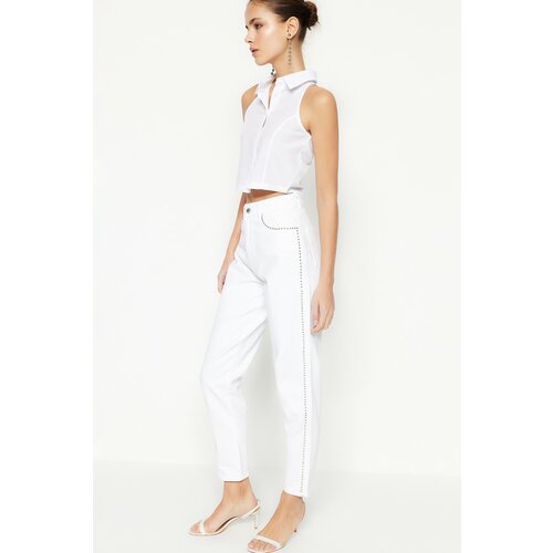 Trendyol Jeans - White - Mom Cene
