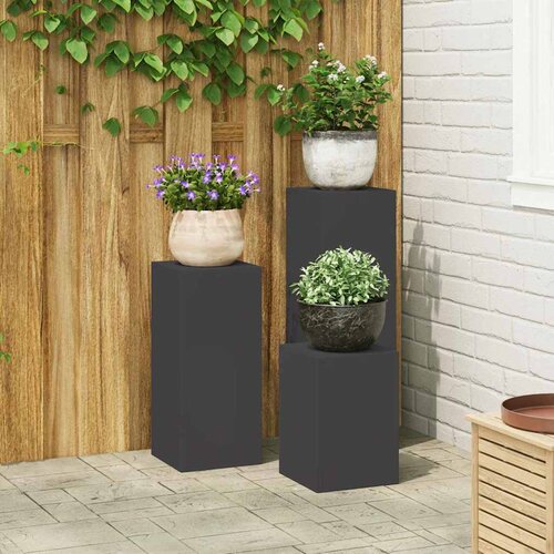  Stalak za biljke 3 pcs Crna Čelik Slike