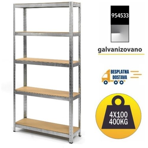 SmartStorage Polica metal medijapan 180x90x40cm 5x100kg Cene