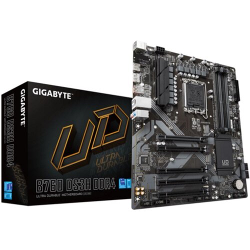Gigabyte B760 DS3H DDR4 Motherboard - Supports Intel Core 14th CPUs, 18+2+1 Phases Digital VRM, up to 5333MHz DDR4 (OC), 2xPCIe 4.0 M.2, GbE LAN, USB 3.2 Gen 2 Cijene