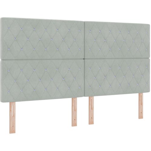 Krevet od pjene s madracem i LED-om Svjetlosiva 180 x 200 cm Slike
