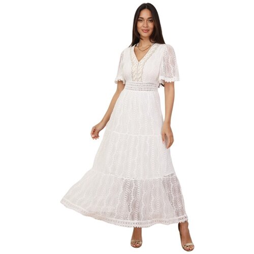La Modeuse Dolge obleke 71543_P168200 Bež Cene