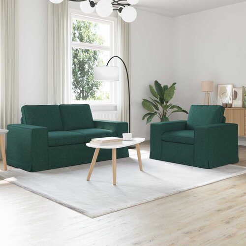  Set sofe 2 pcs Tamnozelena 162 x 80 x 82 cm tkanina Cene