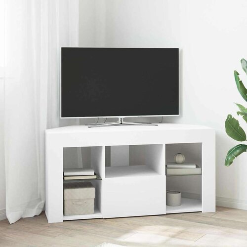  Kotna LED TV omarica Bela 100 x 40 x 50 cm Konstruiran les, (5000112879) Cene