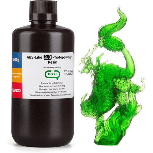 Elegoo ABS-like Resin V3.0 Zelena, 1.000 g Slike