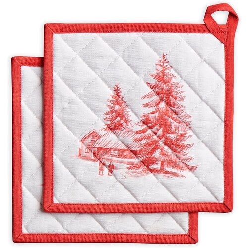 NIKCORP Prijemalka za lonce Maison d&rsquo;Hermine, set 2 kosov, 100% bombaž, 20x20 cm, pranje v stroju, Winter Jouy, kvadratna, podstavek, (5000156644) Cene