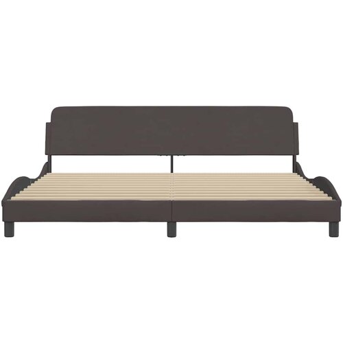  Okvir za krevet Dover tamnosmeđi 200x200 cm od tkanine Slike