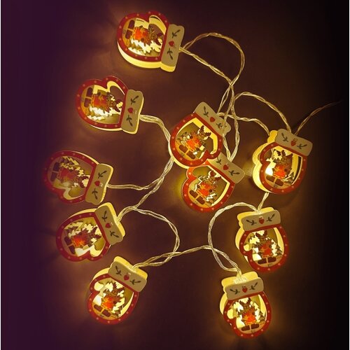 Aigostar LED lanac 10xLED/3xAA 1,5m topla bela rukavice Slike